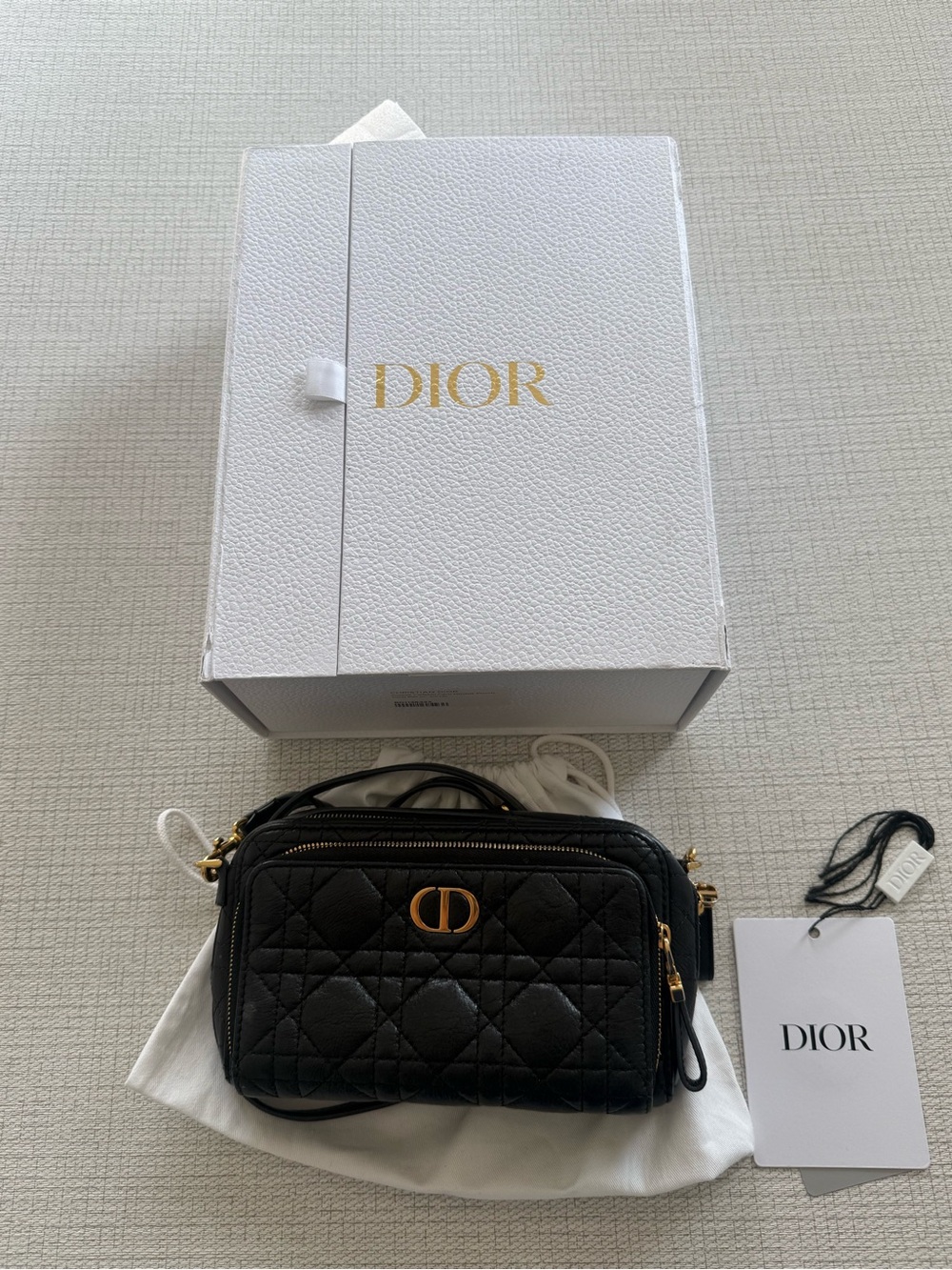 Dior Supple Calfskin Caro Double Pouch Black - Picture 4 of 15